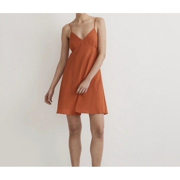 Madewell Sadie Mini Slip Dress Gatehouse Green Strappy Women's Sz 0 Item NL091 - Picture 6 of 11